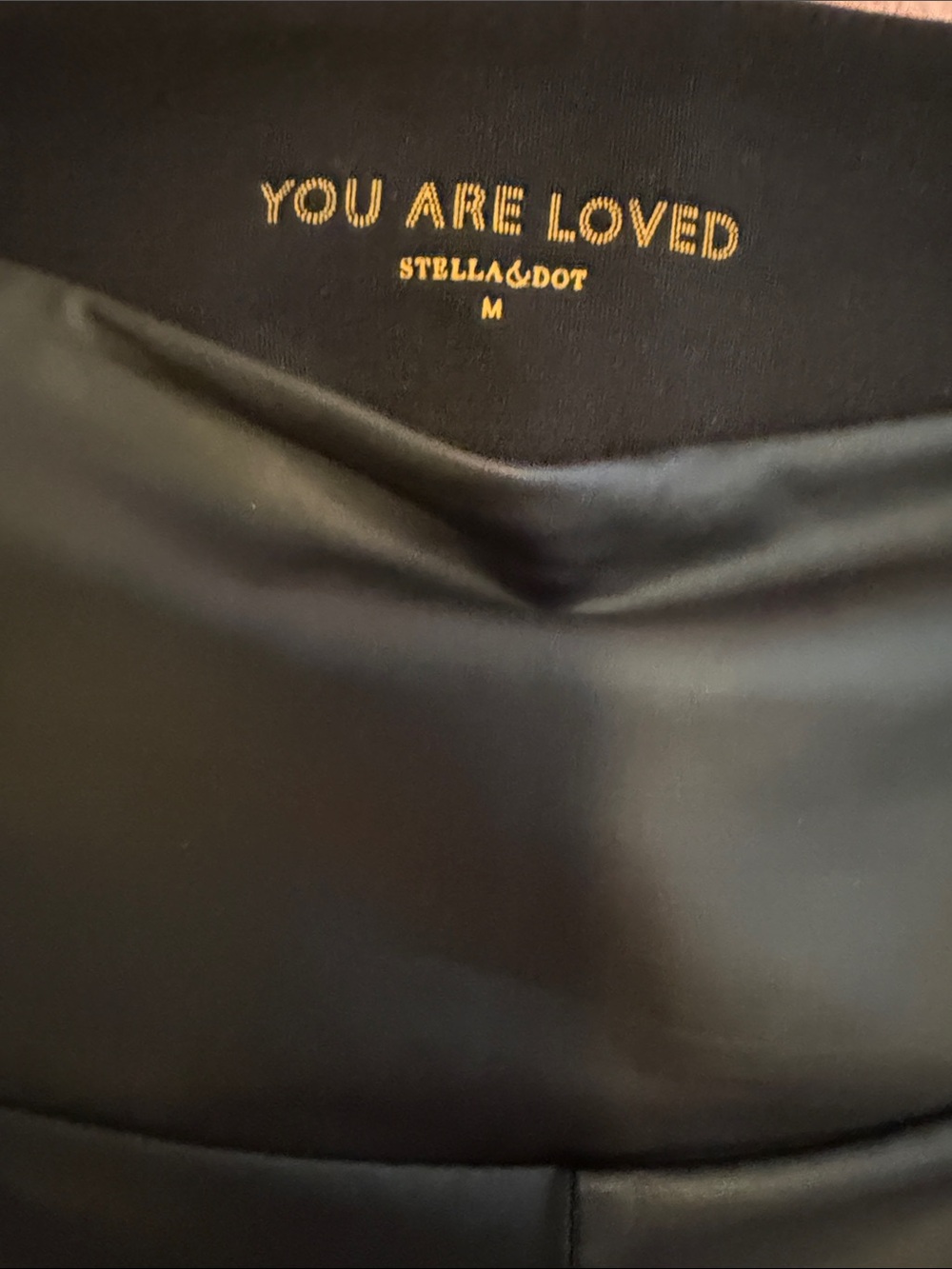 Stella & Dot Black Faux Leather Ponte Leggings - Picture 4 of 6